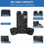 Garment Bags for Travel (Backpack Midnight Grey)