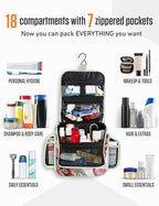 Hanging Travel Toiletry Bag (Pink Flamingo)