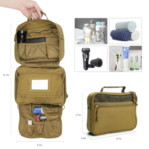 Hanging Toiletry Bag for Men (Brown)