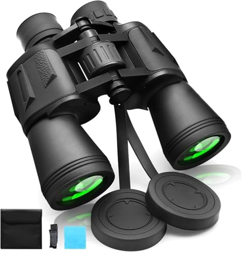 Binoculars for Adults 20x50 High Power Low Light Waterproof HD Compact Binoculars (20x50 Black-2)