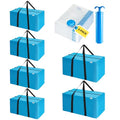 Extra Large Moving Bags Heavy Duty Space Saver Vacuum Storage Bag Vacuum Seal bags for Clothing Travel Packing bag Blue Bag for Moving Vaccine Sealed Blue Storage Bags (12 Pack-6 Moving Bags+6 Vacuum Bags)