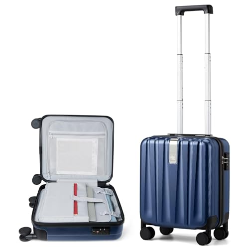 16 inch Underseat Carry on Suitcases with Wheels (16 Inch / Dark Blue)