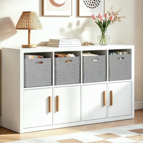Fabric Storage Cubes (13×13×13/4pcs / Black/White Mixed)