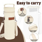 Single Wine Bottle Cooler Bag Carrier (Beige)