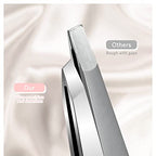 Tweezers Set for Men 9 Pcs Nail Clipper Kit with Case for Grooming (C-silver)