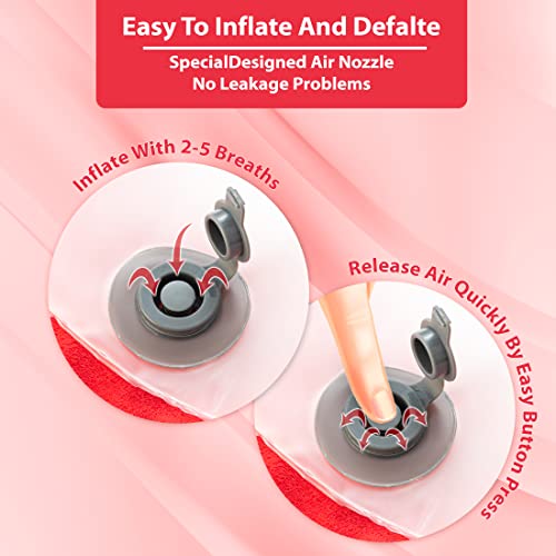 Inflatable Travel Neck Pillow (Vintage Red)