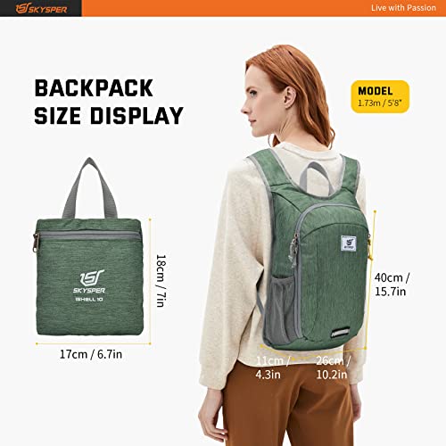 Small Daypack 10L Hiking Backpack Packable Lightweight Travel Day Pack for Women Men (10l / Green)