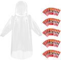 6 20 & 50 Pack Disposable Rain Ponchos for Adults (Clear / 50 Pack)