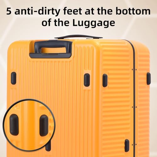 29 Inch Aluminum Frame Checked Luggage Top Opening (Orange / 29 Inch)
