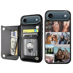 Custom Wallet Phone Case for iPhone Air (Black-C / iPhone Air)