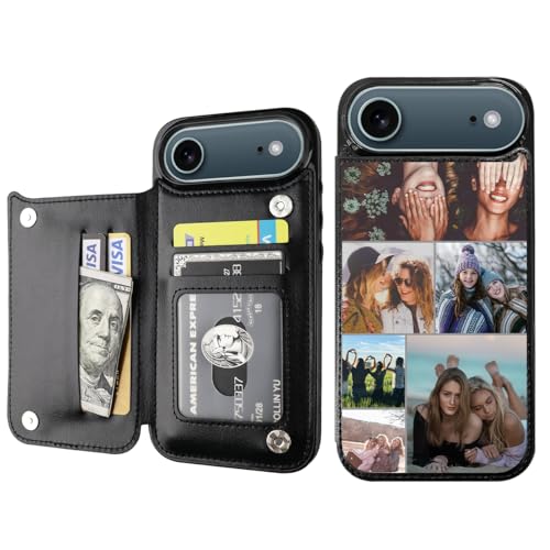 Custom Wallet Phone Case for iPhone Air (Black-C / iPhone Air)
