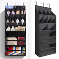 2 Pack Over the Door Shoe Organizers (BLACK / 30+ Pairs)