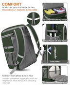 Cooler Backpack Insulated Leak Proof for Women Men Soft Cooler Bag (36 Cans / Leather Green)