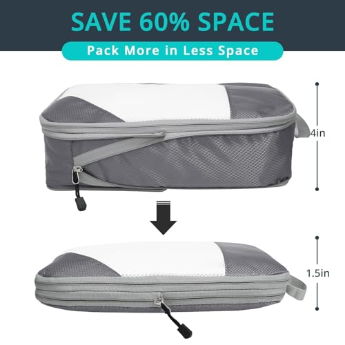 Compression Packing Cubes 10 Set (Grey / 10 pcs)