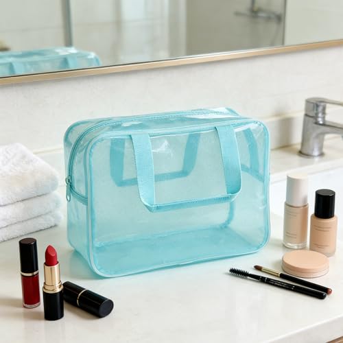 Travel Clear TPU Bag (light turquoise)