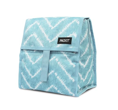 Freezable Lunch Bag (Aqua Tie Dye (Pack of 1))