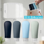 Travel Bottles for Toiletries (Black / 3.4 Ounce)