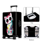 Colorful Cat Luggage Cover Washable Suitcase Protector Anti (Colorful cat / L(28-30inch suitcase))