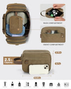 Canvas Duffle Bag (Coffee / X-Large-60L (With Toiletry Bag))