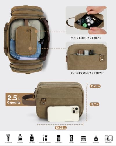 Canvas Duffle Bag (Coffee / X-Large-60L (With Toiletry Bag))