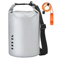 Waterproof Dry Bag Backpack with Emergency Whistle (30L / Light Grey)