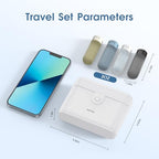 Travel Bottles TSA 4x2oz With Case Leak (White)