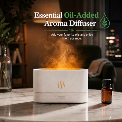 Flame Air Diffuser Humidifier (Black / 180ml)