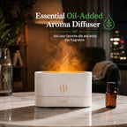 Flame Air Diffuser Humidifier (Black / 180ml)