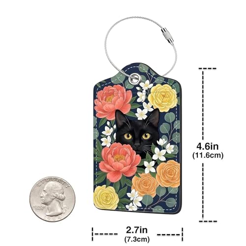 2 Pack Luggage Tag for Suitcase (Blackcatskyd)