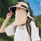 Outdoor Sun Hat for Men Women (1pack--beige(face Cover))