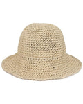 Womens Crochet Straw Sun Hat Foldable Floppy Wide Brim Beach Hat for Summer (One Size / Beige)