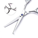 Kids Hair Cutting Scissors Set Professional 6.5 inch Saftey Round Head Hair cut Scissors Kit with Cutting Thinning Scissors Hairdressing Shears Set for Barber Salon （red） (Red)