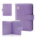 Premium Leather Passport Holder Covers Case (AIR-PURPLE)