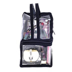 Small Rectangular Clear PVC Makeup Bag Make Up Artist Tool Organizer Pouch Bag Transparent Vinyl Cosmetic Bag Actor Bag with Handle
