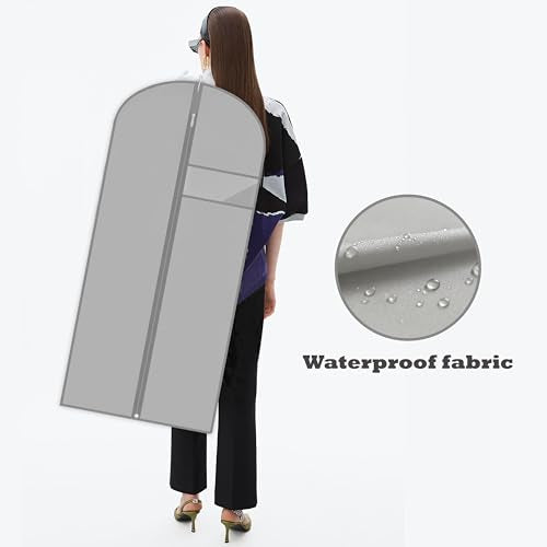 Garment Bags for Hanging Clothes (Grey / 45''- 1 Pack)