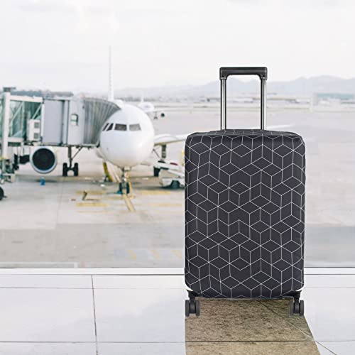 Travel Luggage Cover Suitcase Protector Fits 31 (Black Maze / XL)
