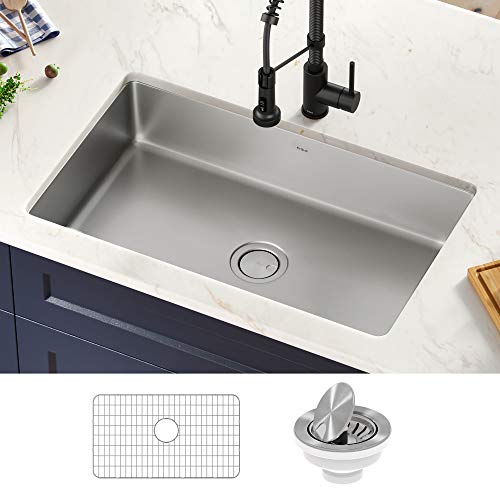 Dex 32 inch Undermount 16 Gauge Stainless Steel Single Bowl Kitchen Sink (32 Inch / Single Bowl)