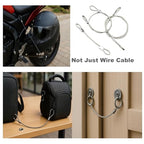 1/8"(3mm) Wire Diam Stainless Steel Cable Eyelets Loops Short Rope Lanyard Safety Tether Chain Lock with Vinyl Coated Cover, 10Pcs 20" Long Clear (20 inches - 10 Pcs / Clear-A)