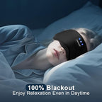 Sleep Mask with Bluetooth 5.4 Headphones (Deep Black)