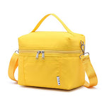 NOL Insulated Lunch Bags for Women Cooler Bag Lightweight Nylon Waterproof Lunch Box for Work (Yellow / Small (4 Liters))