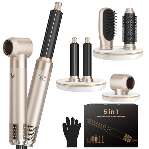 5 in 1 Hair Dryer Brush Set (Gold)
