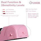 2 Pack Portable Door Stop Alarm (Pink)