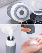 Travel Bottles for Toiletries 8 Pack (Bottle 3oz Jars 1oz / Morning Mist)