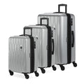 7272 Energie Hardside Expandable Luggage with Spinner Wheels (3-Piece Set (19/24/27) / Silver)