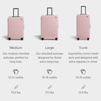 Medium Checked Luggage (Blush Pink)