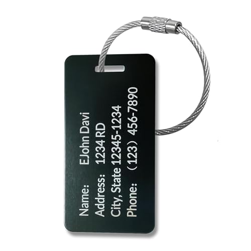 5Pack) Custom Personalized Luggage Tags-Customized Unique tag for Suitcase Backpack Travel,Bags ((3.8×2)) ((3.8×2))