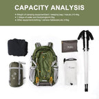 40L Hiking Backpack (Army Green / 40L)