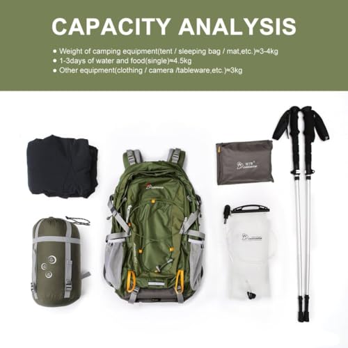 40L Hiking Backpack (Army Green / 40L)