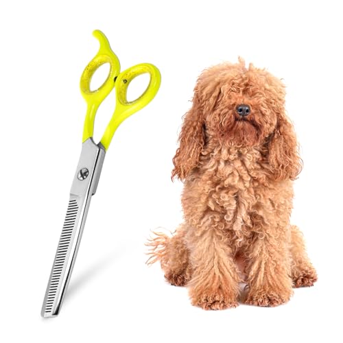 Dog thinning shears for dogs (Yellow Thinning Shears)