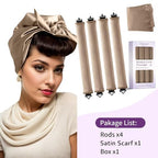 Heatless Curls Overnight Hair Curlers (Khaki(Pack of 4))